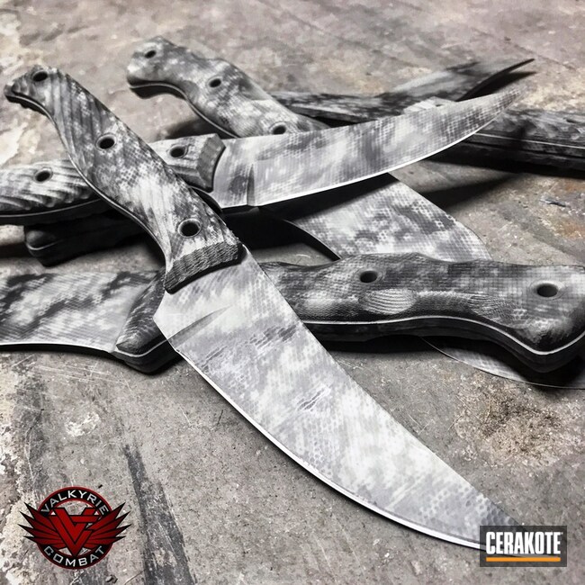 Fixed-Blade Knives Cerakoted in a Custom Urban Camo by GREG WOHLER ...