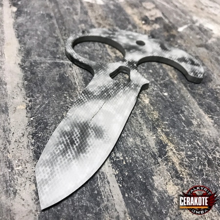 Powder Coating: Graphite Black H-146,Fixed-Blade Knife,Dagger,Custom Camo,More Than Guns,Bull Shark Grey H-214