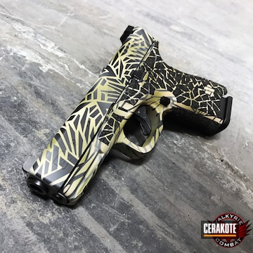 Cerakoted Glock 19 Handgun Finished In A Cerakote Shatter Camo