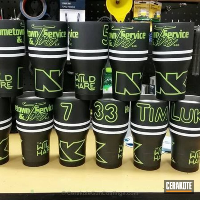 Cerakoted: Hidden White H-242,Graphite Black H-146,Zombie Green H-168,More Than Guns,Personalized,RTIC,Custom Cups