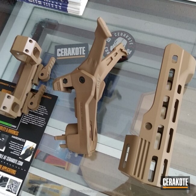 Cerakoted Gun Parts Coated In H-269 Barrett Brown
