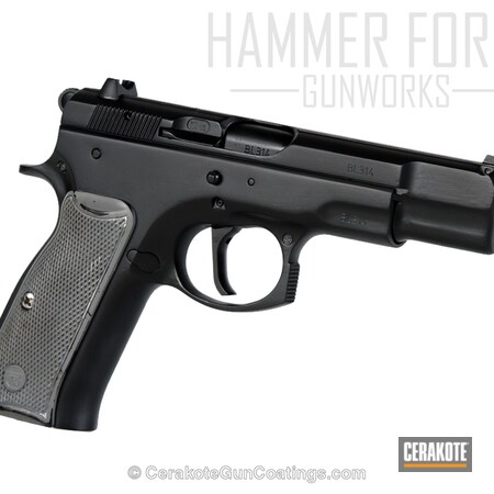 Powder Coating: 9mm,Graphite Black H-146,Handguns,CZ 75,Pistol