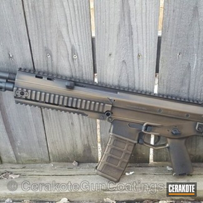 Cerakoted Bushmaster Acr Coated In H-146 Graphite Black And H-148 Burnt Bronze