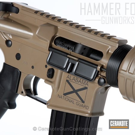 Powder Coating: M17 COYOTE TAN E-170,Graphite Black H-146,DPMS Panther Arms,Tactical Rifle,AR-15,National Guard,Alabama