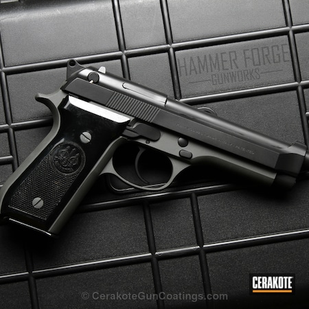 Powder Coating: 9mm,Graphite Black H-146,Handguns,Pistol,Beretta,SIG™ DARK GREY H-210,Beretta 92S