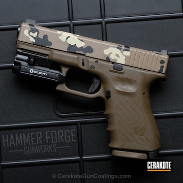 Cerakoted Glock 19 Handgun Coated In A Custom Cerakote Erdl Pattern