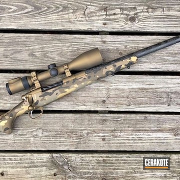 Cerakoted Bolt Action Rifle Done In A Custom Multicam Finish