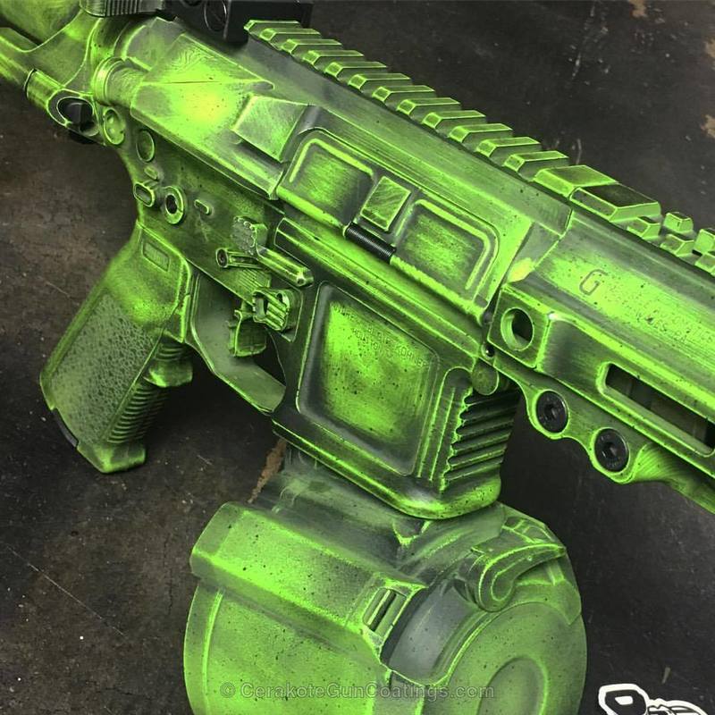 Tactical Rifle in a Custom Green Battleworn Finish by STEVE METCALF ...