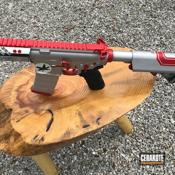 Cerakoted Custom Ar-15 Done In A College Themed Finish