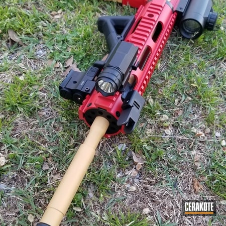Powder Coating: Gold H-122,USMC Red H-167,Tactical Rifle,AR-15