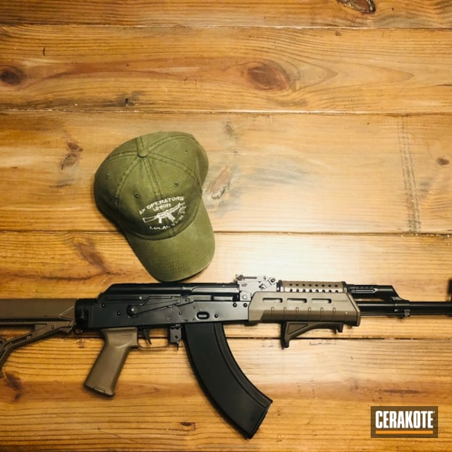 Cerakoted: Midnight E-110,Cerakote Elite Series,AK-47,Earth E-130,AK Rifle,Earth E-130G