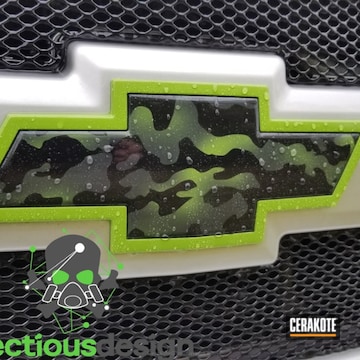 Cerakoted Auto Logo Coated In Graphite Black, Zombie Green, Sniper Grey And A High Gloss Armor Clear