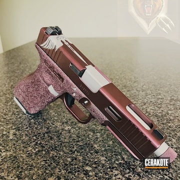 Cerakoted Competition Glock Done In Cerakote H-151 Satin Aluminum And H-300 High Gloss Armor Clear