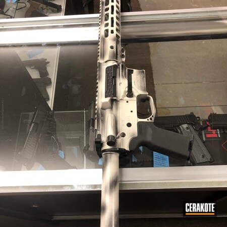 Powder Coating: Graphite Black H-146,Snow White H-136,Palmetto State Armory,Tactical Rifle,Worn