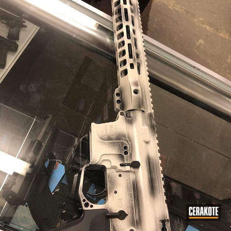 Powder Coating: Graphite Black H-146,Snow White H-136,Palmetto State Armory,Tactical Rifle,Worn