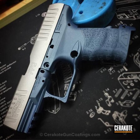 Powder Coating: Two Tone,Pistol,Walther,Blue Titanium H-185,Walther PPQ