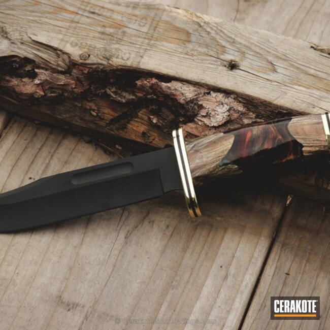 Cerakoted Buck Knives Hunting Knife With Cerakote Elite Smoke