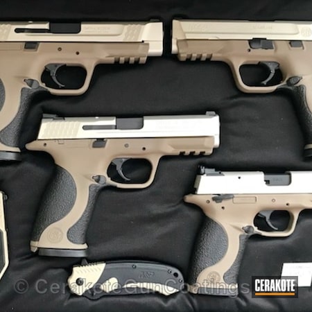 Powder Coating: Knives,Stainless H-152,Flat Dark Earth H-265,Pistols