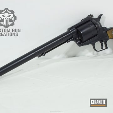 Cerakoted 44 Magnum Revolver Finished In Cerakote H-245 Socom Blue
