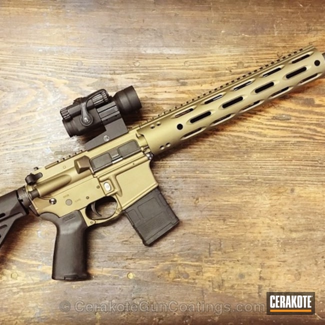 Cerakoted: Two Tone,Burnt Bronze H-148,Tactical Rifle,AR-15