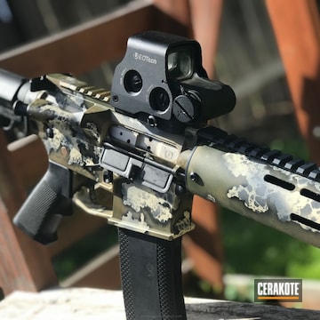 Cerakoted Cerakoted Tactical Rifle In A Custom Organic Camo Pattern