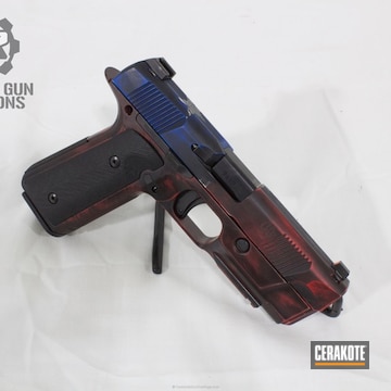 Cerakoted Hudson H9 Handgun Coated In A Texas Flag Finish