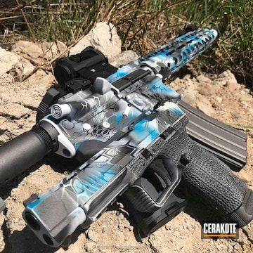 Cerakoted Matching Canik Tp9 Handgun And Rifle In A Custom Kryptek Camo