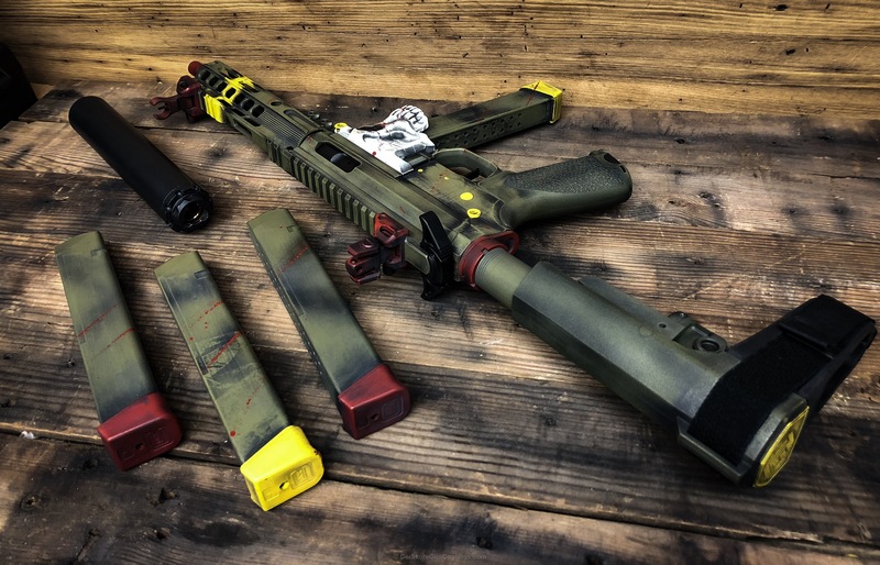 Splatter Painted Rifles Custom Rifle Build in a Distressed / Blood Splatter Finish by WEB USER ...