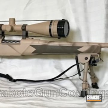 Cerakoted Bolt Action Rifle In A Custom Desert Camo Finish