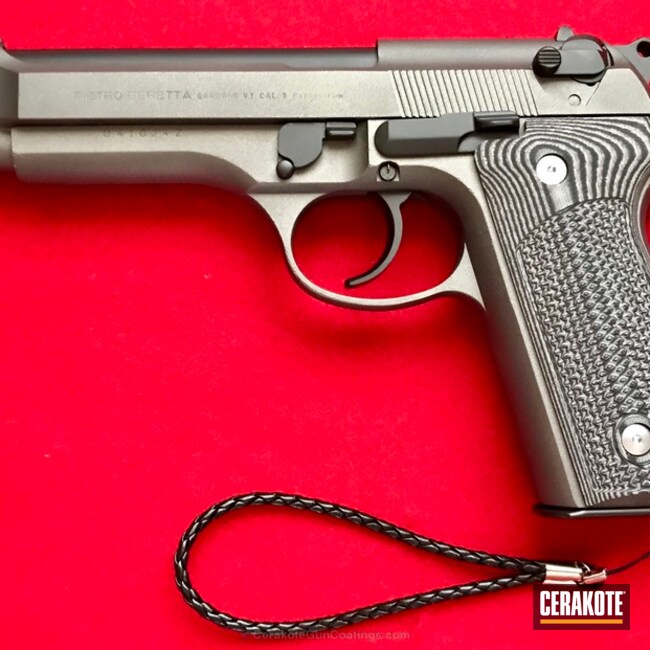 Cerakoted Beretta 92s Handgun In Cerakote H-237 Tungsten