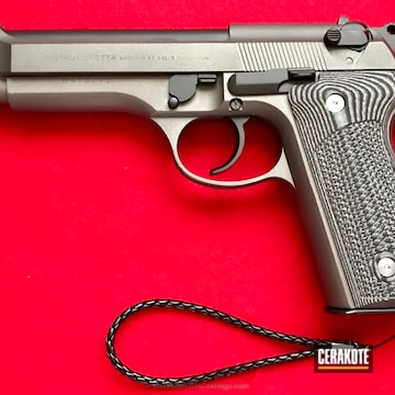 Cerakoted Beretta 92s Handgun In Cerakote H-237 Tungsten