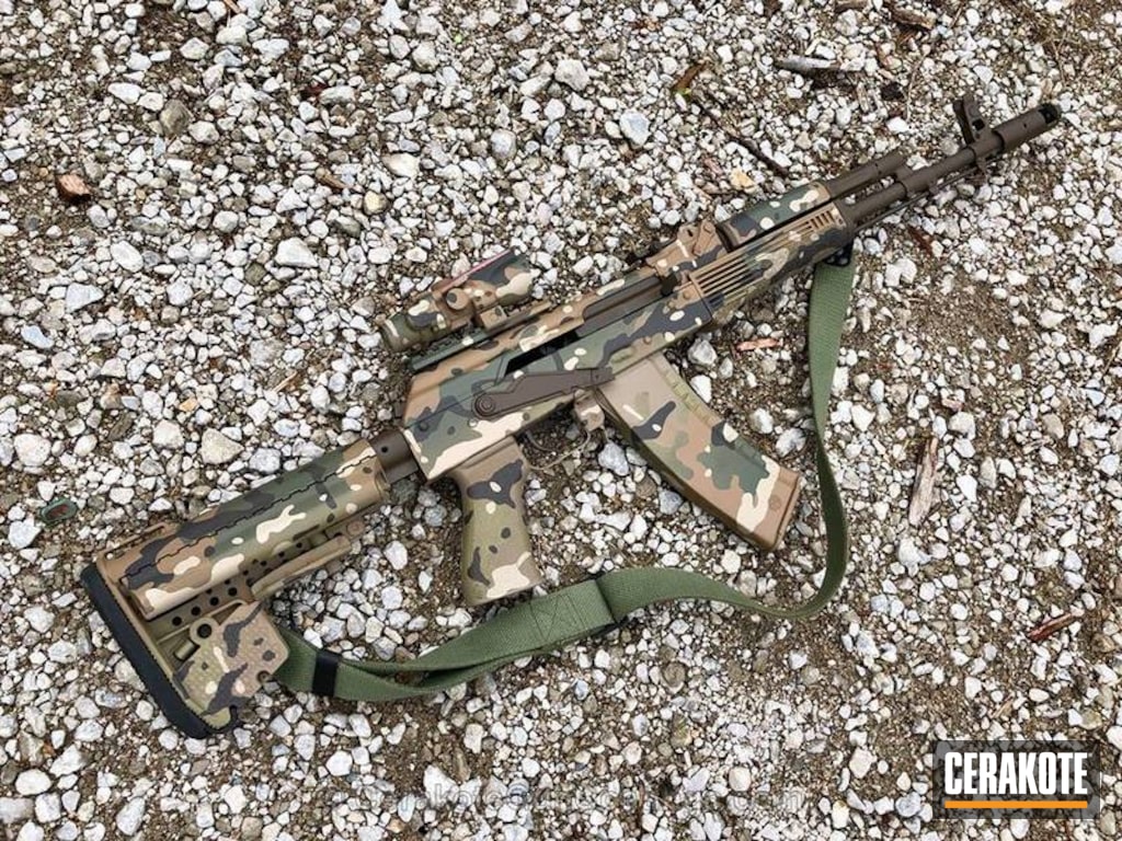 Ak 74 In A Custom Cerakote Multicam Finish By Joe Larson Cerakote