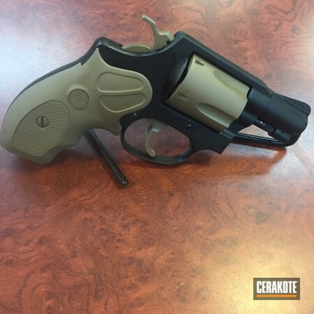 Powder Coating: Graphite Black H-146,Smith & Wesson,Two Tone,Revolver,Flat Dark Earth H-265