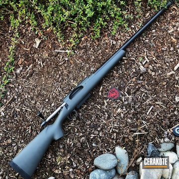 Cerakoted Bighorn Arms Bolt Action Rifle In H-210 Sig Dark Grey