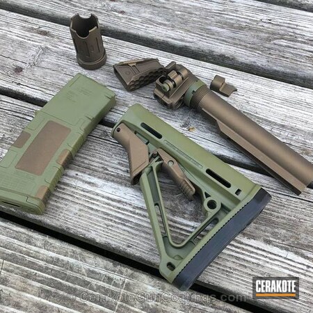 Powder Coating: Two Tone,MagPul,Noveske Bazooka Green H-189,Burnt Bronze H-148,Gun Parts