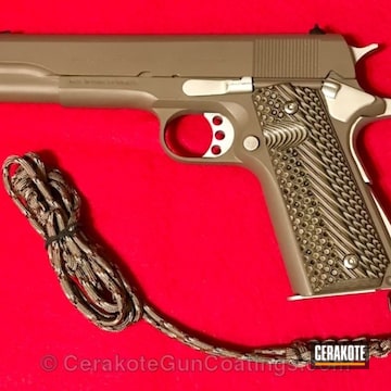 Cerakoted Norinco 1911 Handgun In Cerakote H-265 Flat Dark Earth