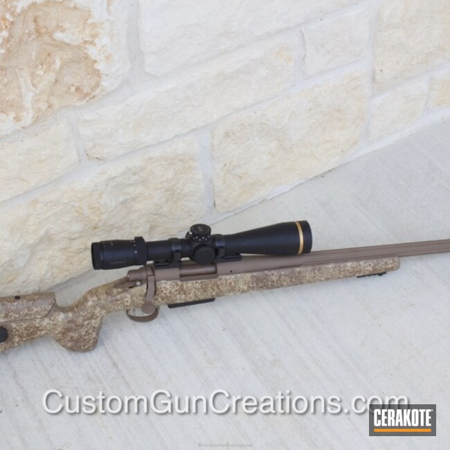 Cerakoted Coated Barreled Action In H-267 Magpul Flat Dark Earth