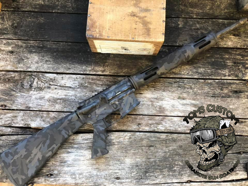 Custom Epoxy Rifle Tactical Rifle in a Custom Black Camo Finish by WEB USER | Cerakote