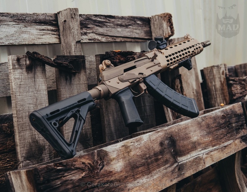ak47 カスタム Custom AK-47 Rifle coated in Patriot Brown, Mud Brown and MagPul