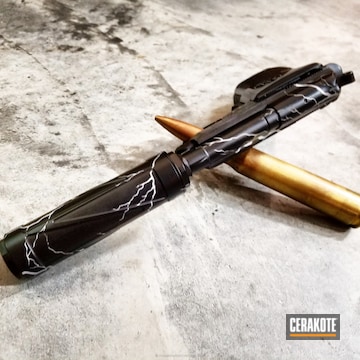 Cerakoted Beretta W/ Silencer And Custom Graphic In A Cerakote Finish