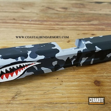 Cerakoted Smith & Wesson Slide Coated In A Custom Shark Mouth Cerakote Finish