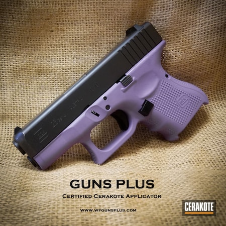 Powder Coating: Glock,Glock 26,Two Tone,Pistol,Glock Frame,Pastel Purple H-138