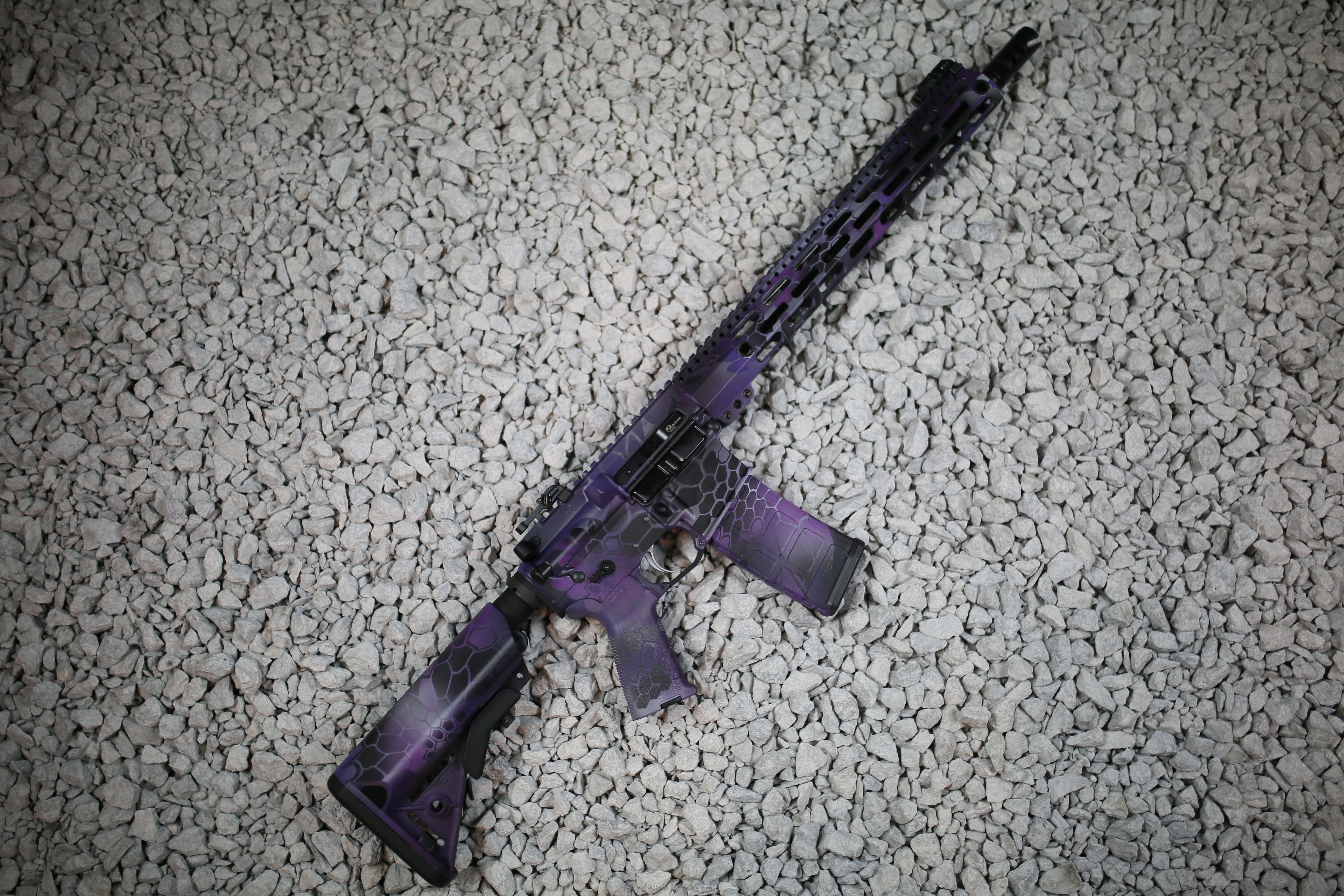 Tactical Rifle in Custom Purple Pattern by WEB USER | Cerakote