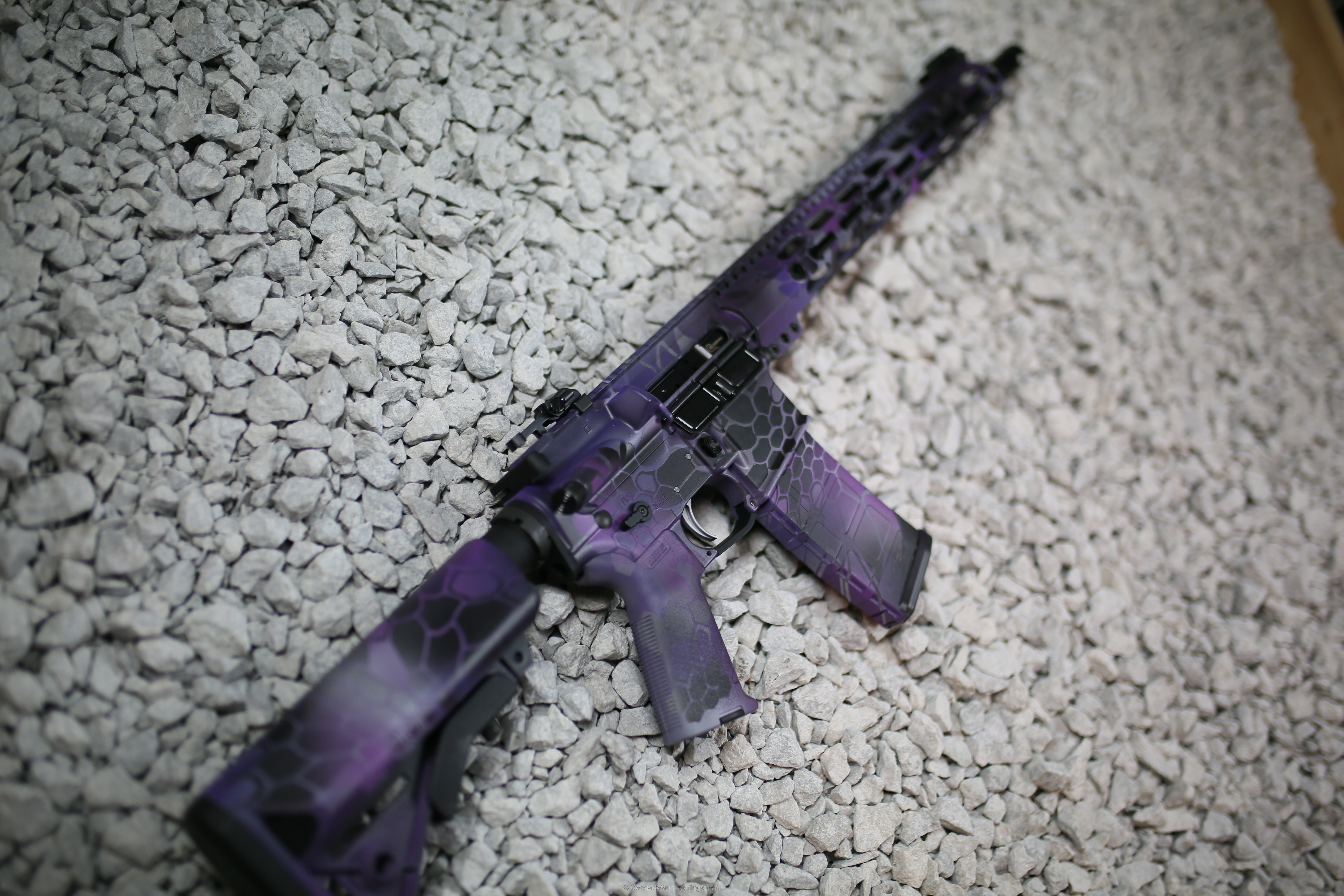 Tactical Rifle in Custom Purple Pattern by WEB USER | Cerakote