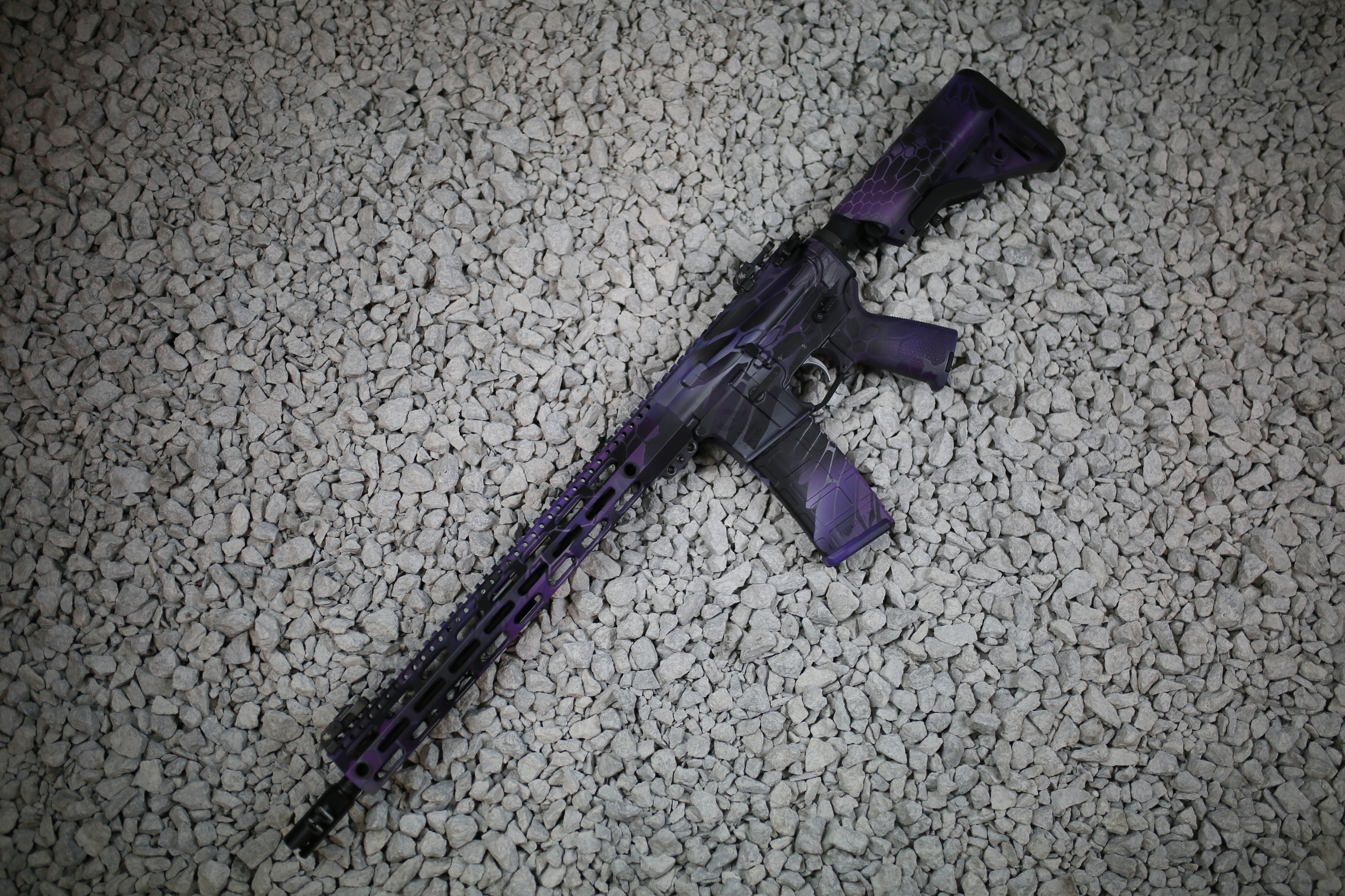 Tactical Rifle in Custom Purple Pattern by WEB USER | Cerakote