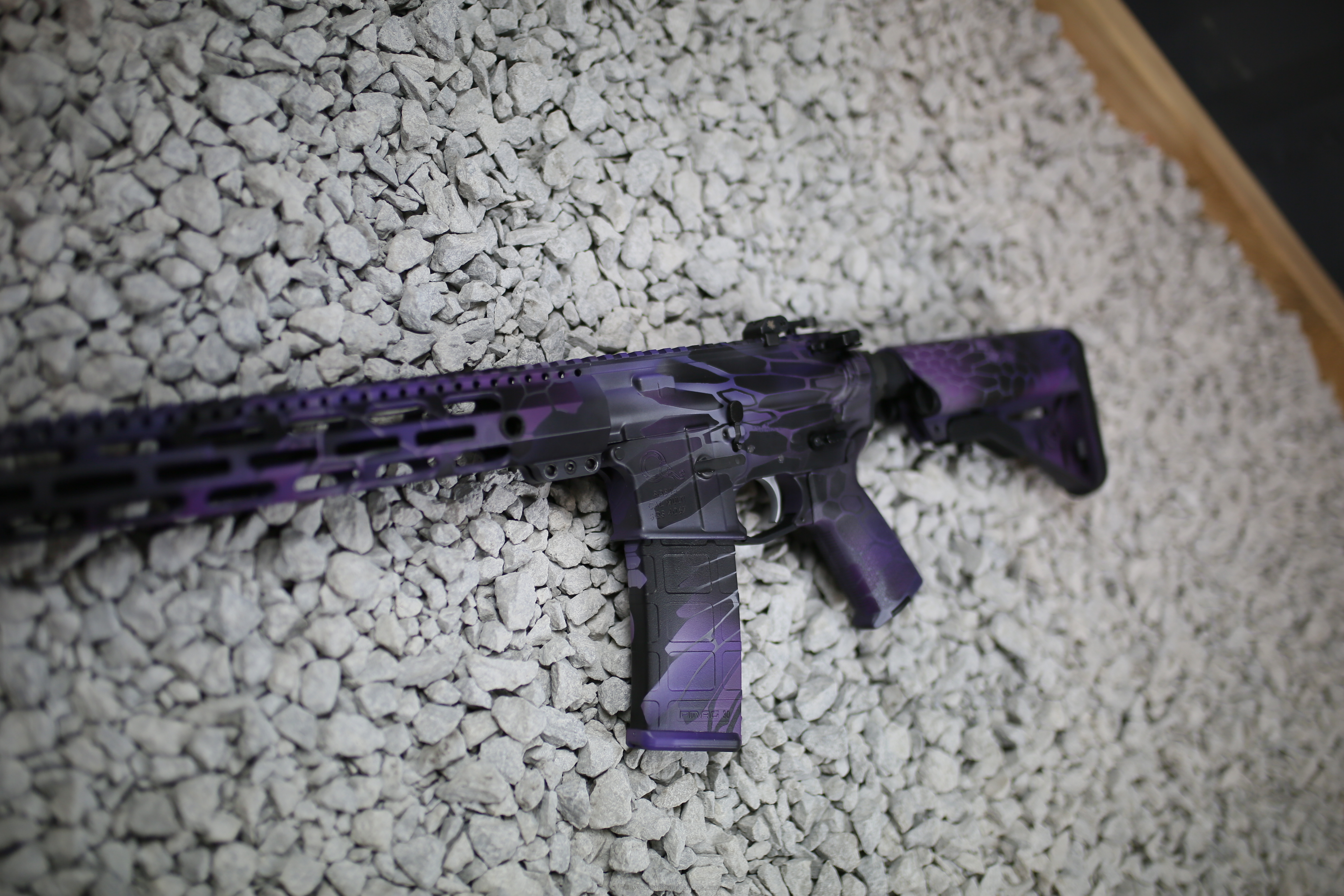 Tactical Rifle in Custom Purple Pattern by WEB USER | Cerakote