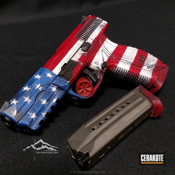 Cerakoted American Flag Themed Ruger Pistol