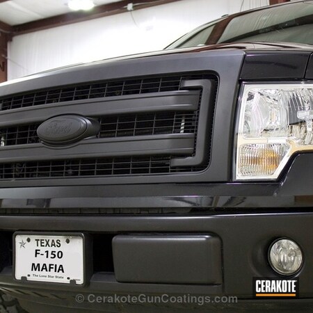 Powder Coating: Graphite Black H-146,f150 mafia,ford emblem,Murdered Out,Ford F150 Logo,bumper