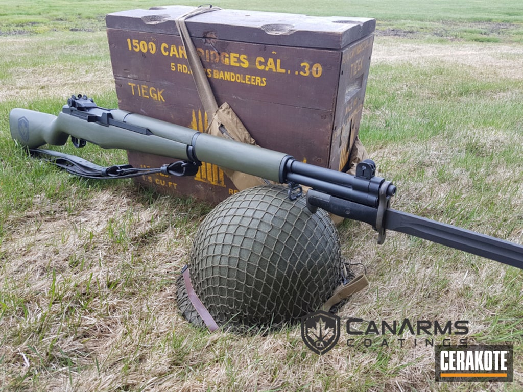 Classic M1 Garand Rifle Refinished In Cerakote H 146 Graphite Black C 102 Graphite Black And C 241 O D Green By Web User Cerakote Classic M1 Garand Rifle Refinished In Cerakote H 146 Graphite Black C 102 Graphite Black And C 241 O D Green By Web User Cerakote