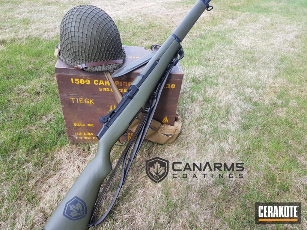 Classic M1 Garand Rifle Refinished In Cerakote H 146 Graphite Black C 102 Graphite Black And C 241 O D Green By Web User Cerakote Classic M1 Garand Rifle Refinished In Cerakote H 146 Graphite Black C 102 Graphite Black And C 241 O D Green By Web User Cerakote